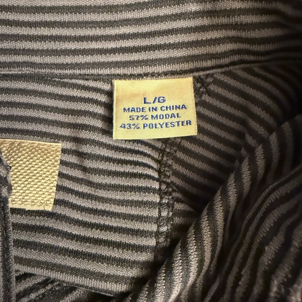 Tommy Bahama Ribbed Knit Tipped Modal Golf‎ / Polo Shirt Gray Size L Men’s